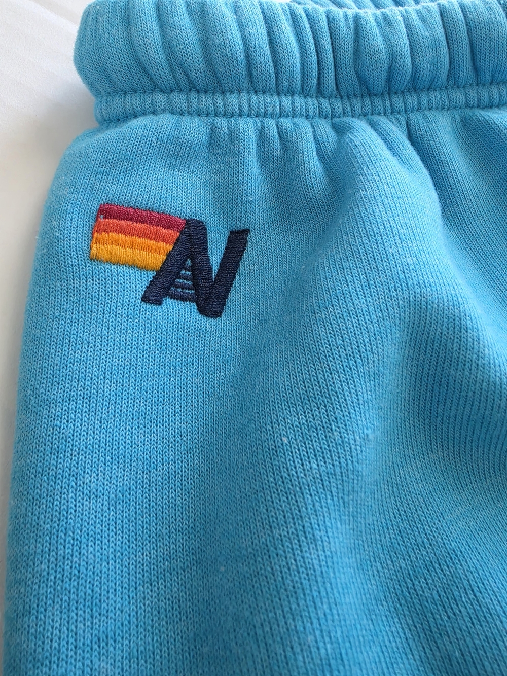 Aviator Nation Turquoise Fleece Sweatpants with black bolt design  size small - Picture 2 of 6